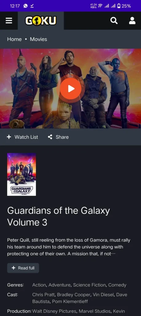 guardian of galaxy 3 at GOku.to